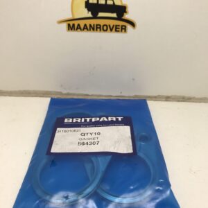 Exhaust gasket made from sheetmeta; for 2.25 litre Land Rover